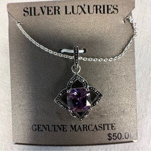 Purple Marcasite Necklace